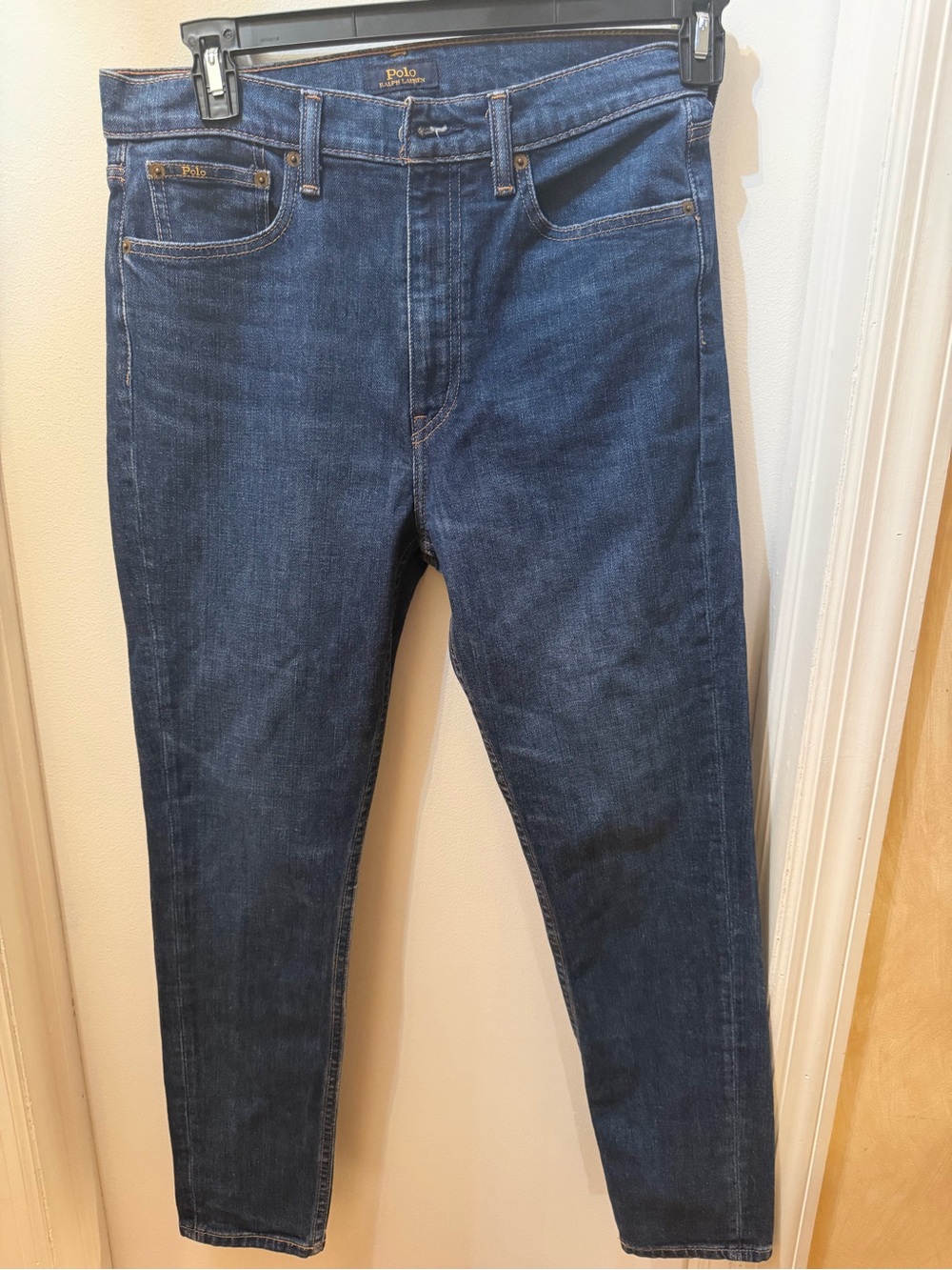 Ralph Lauren Men’s Slim Straight Dark Blue Denim Jeans